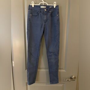 High rise skinny blue jeans